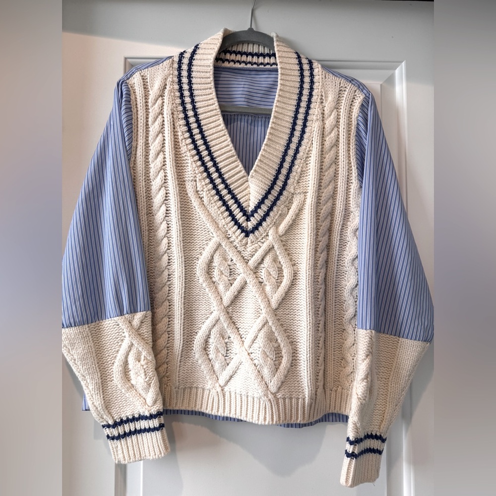 Unique V-Neck Sweater 
One size